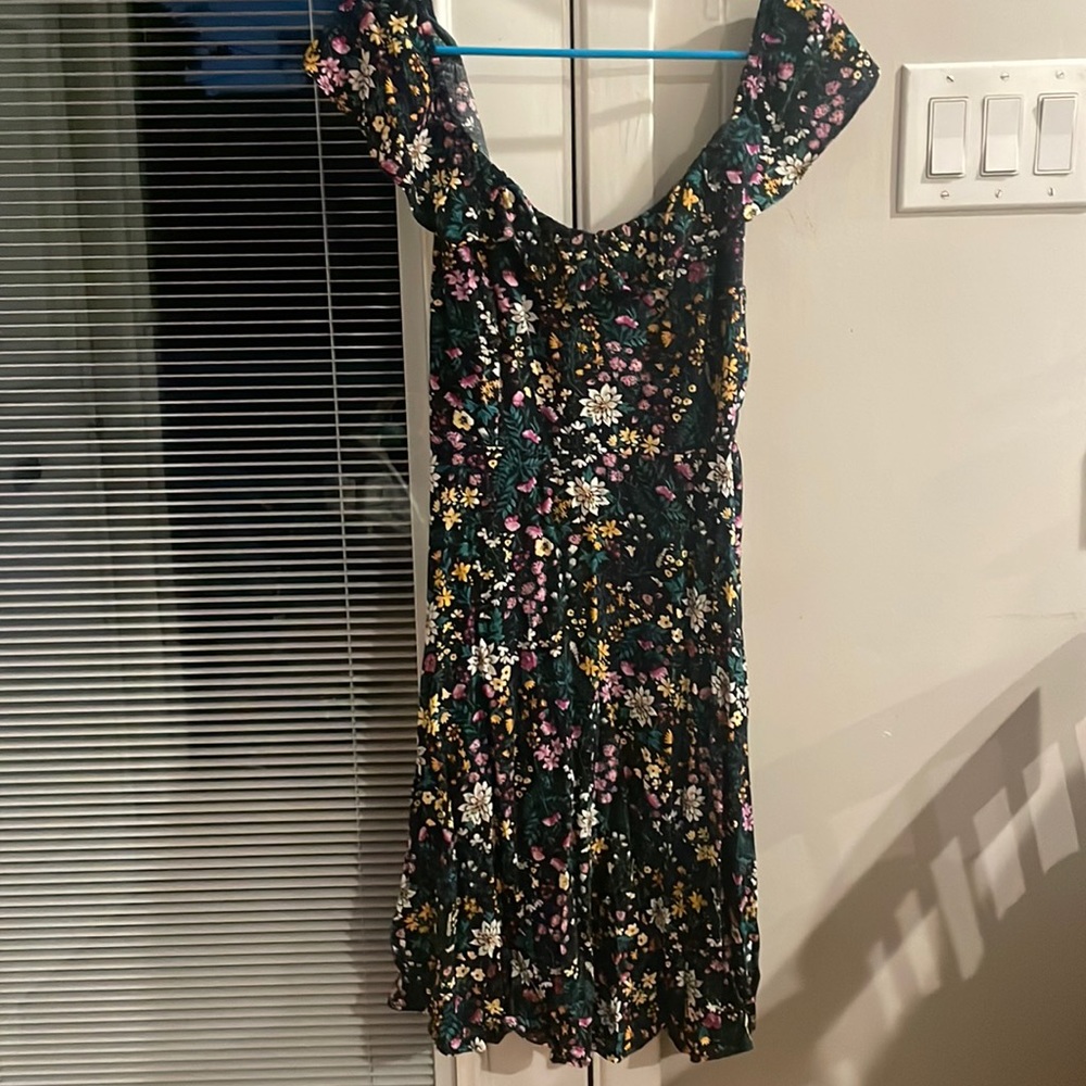 Old Navy Black Floral Cami Dress